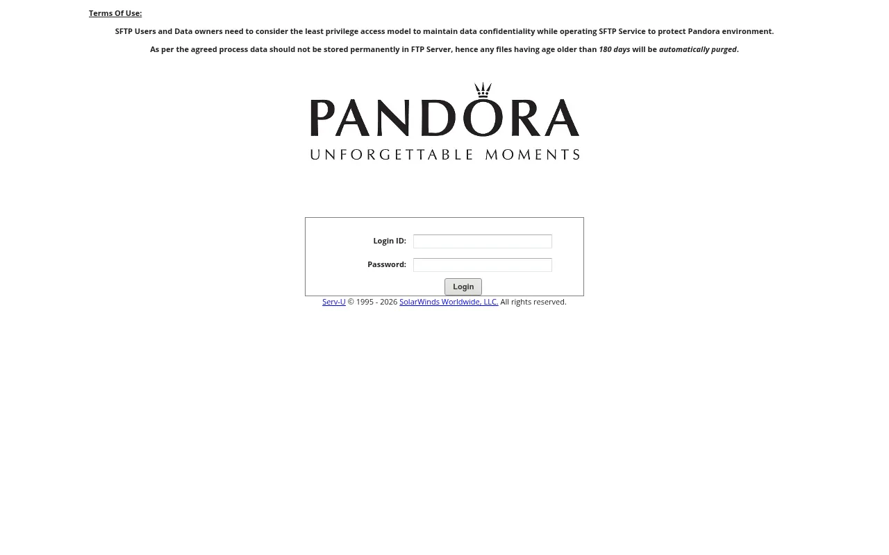 Screenshot of ftp.pandora.net