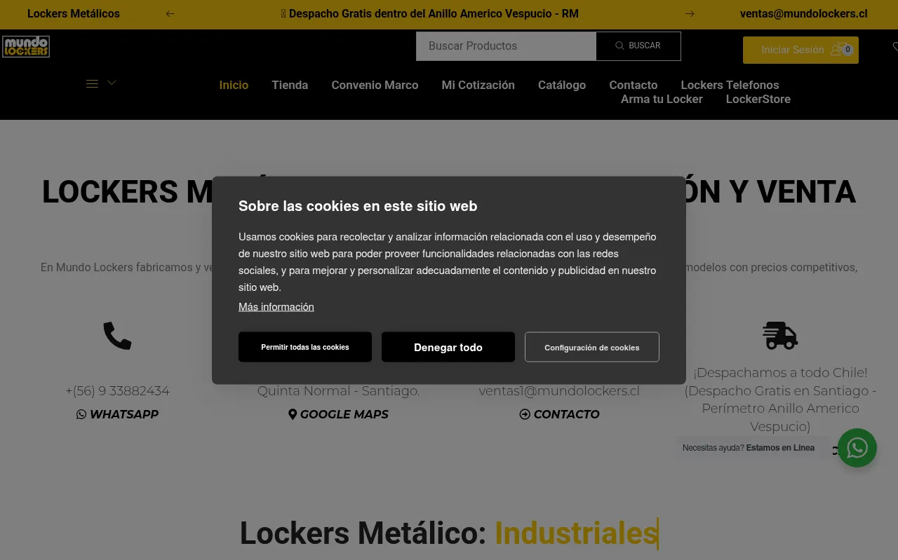 Screenshot of mundolockers.cl