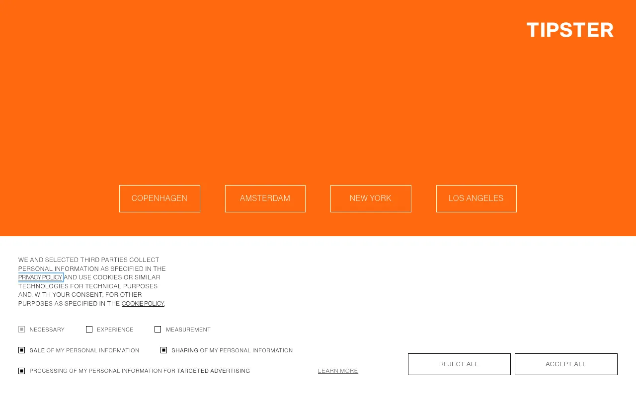 Screenshot of tipster.io