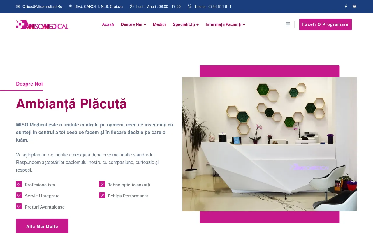 Screenshot of misomedical.ro