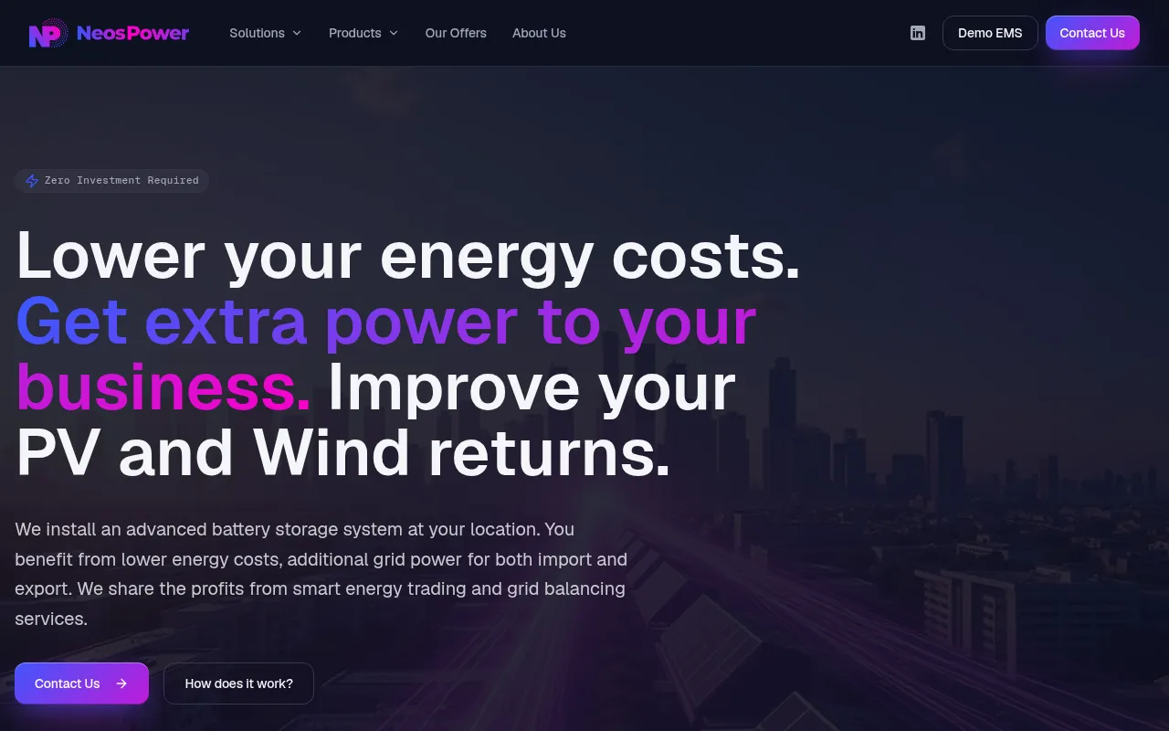 Screenshot of neospower.com