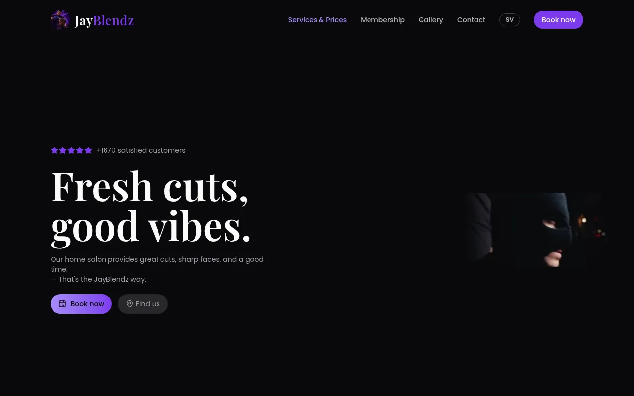 Screenshot of jayblendzstudios.se