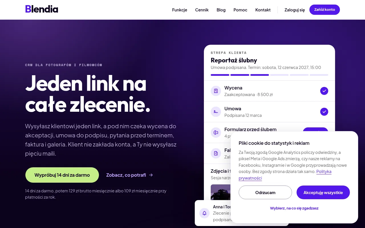 Screenshot of blendia.io