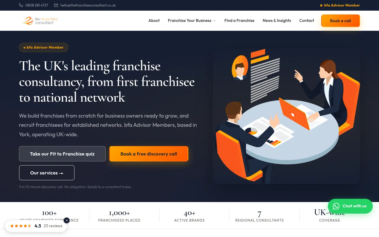 Screenshot of thefranchiseconsultant.co.uk