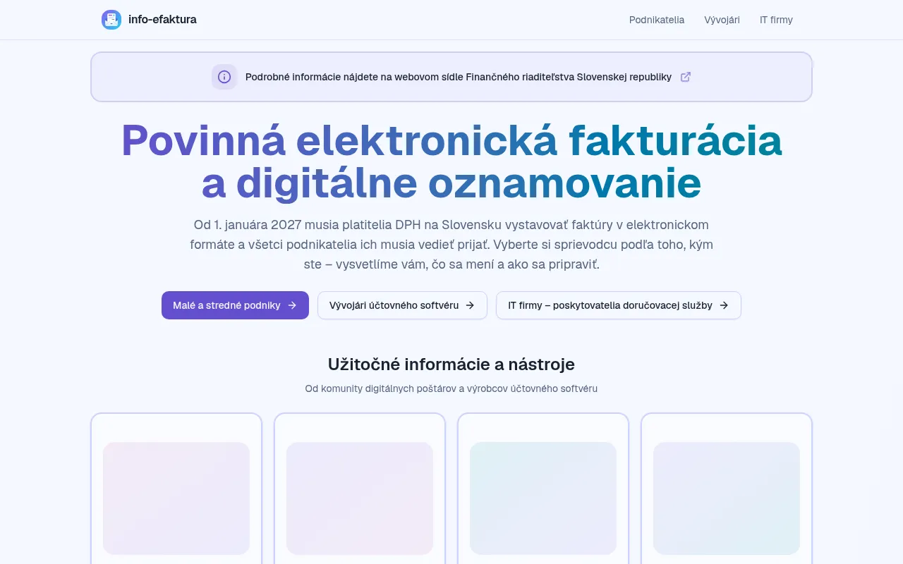 Screenshot of info-efaktura.sk