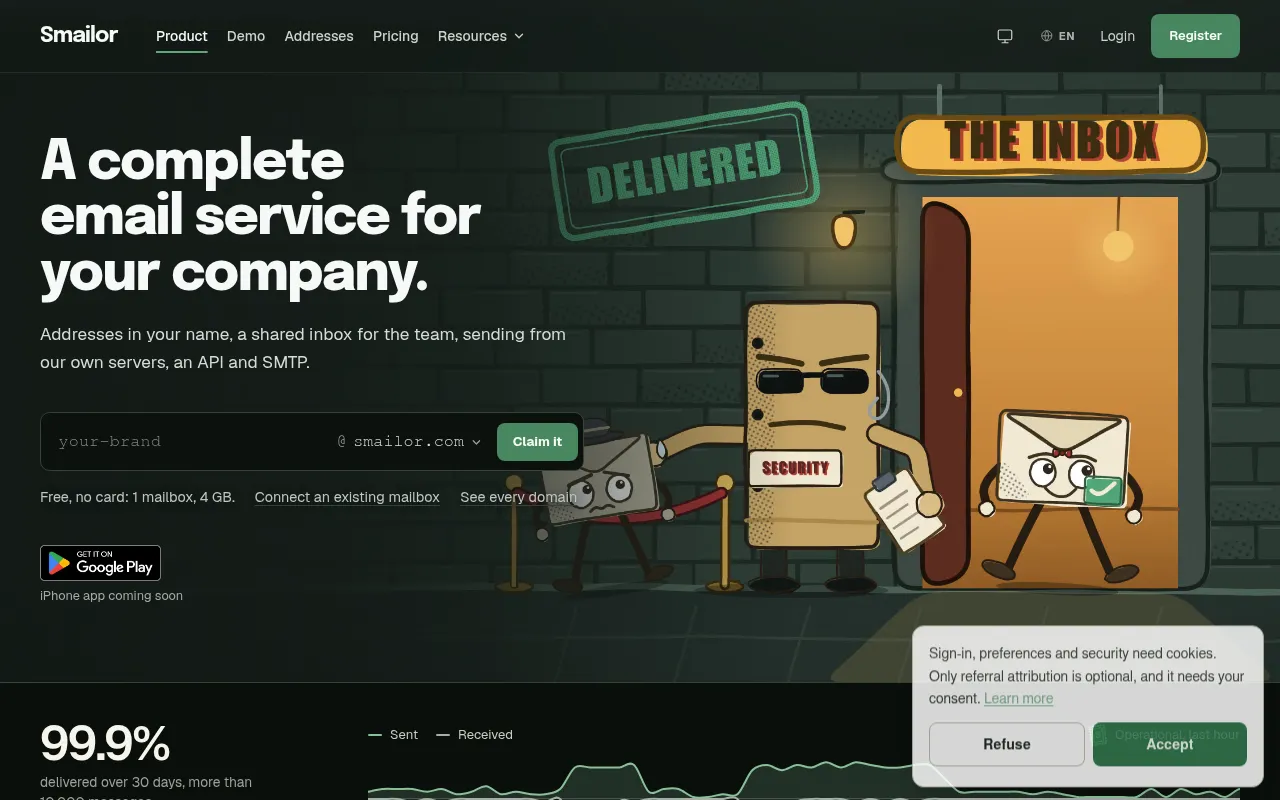 Screenshot of smailor.com