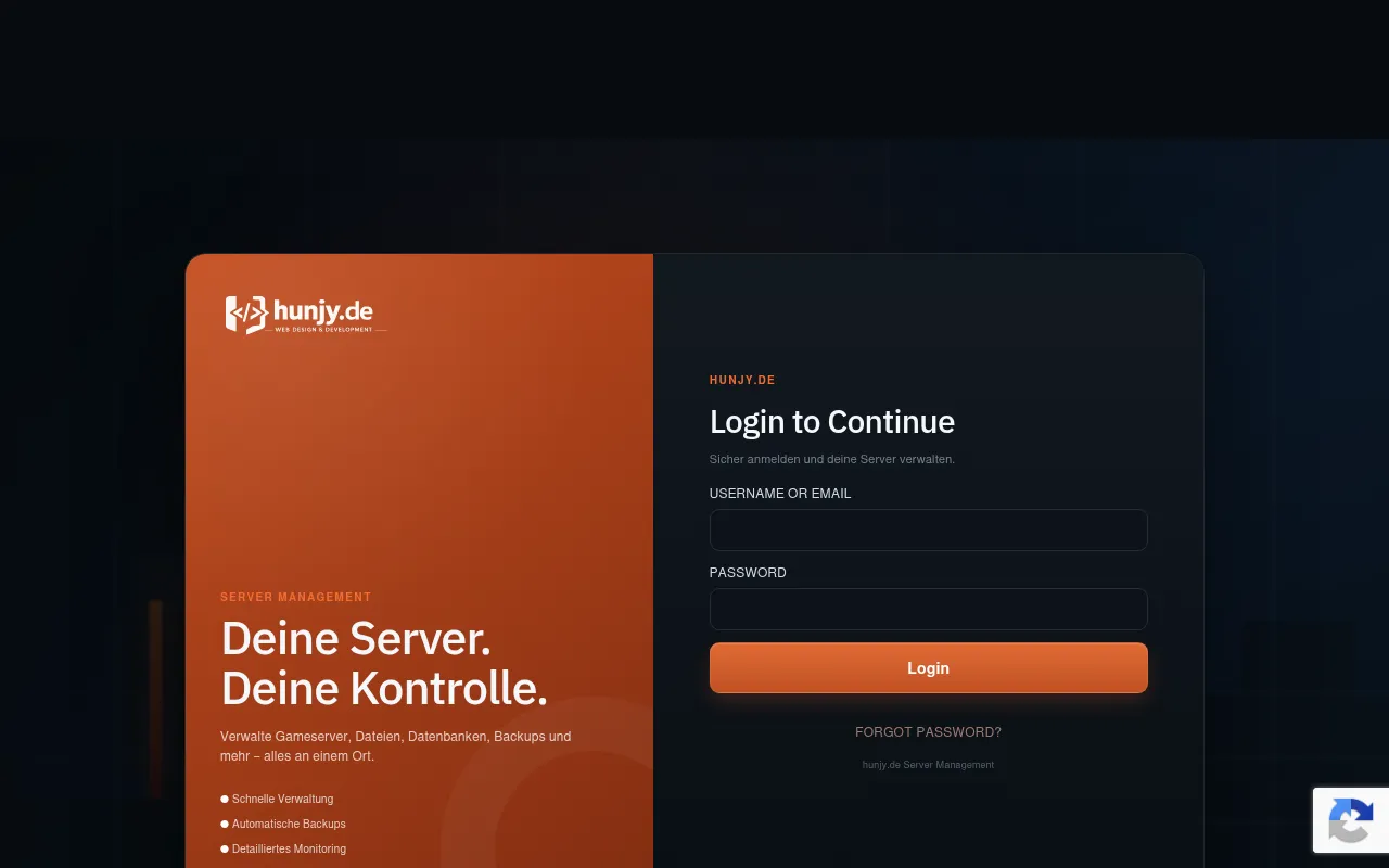 Screenshot of portal.hunjy.de
