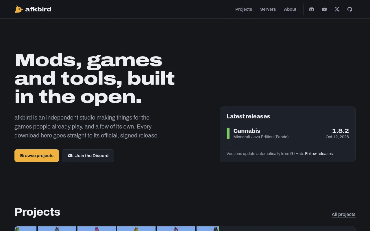 Screenshot of afkbird.com
