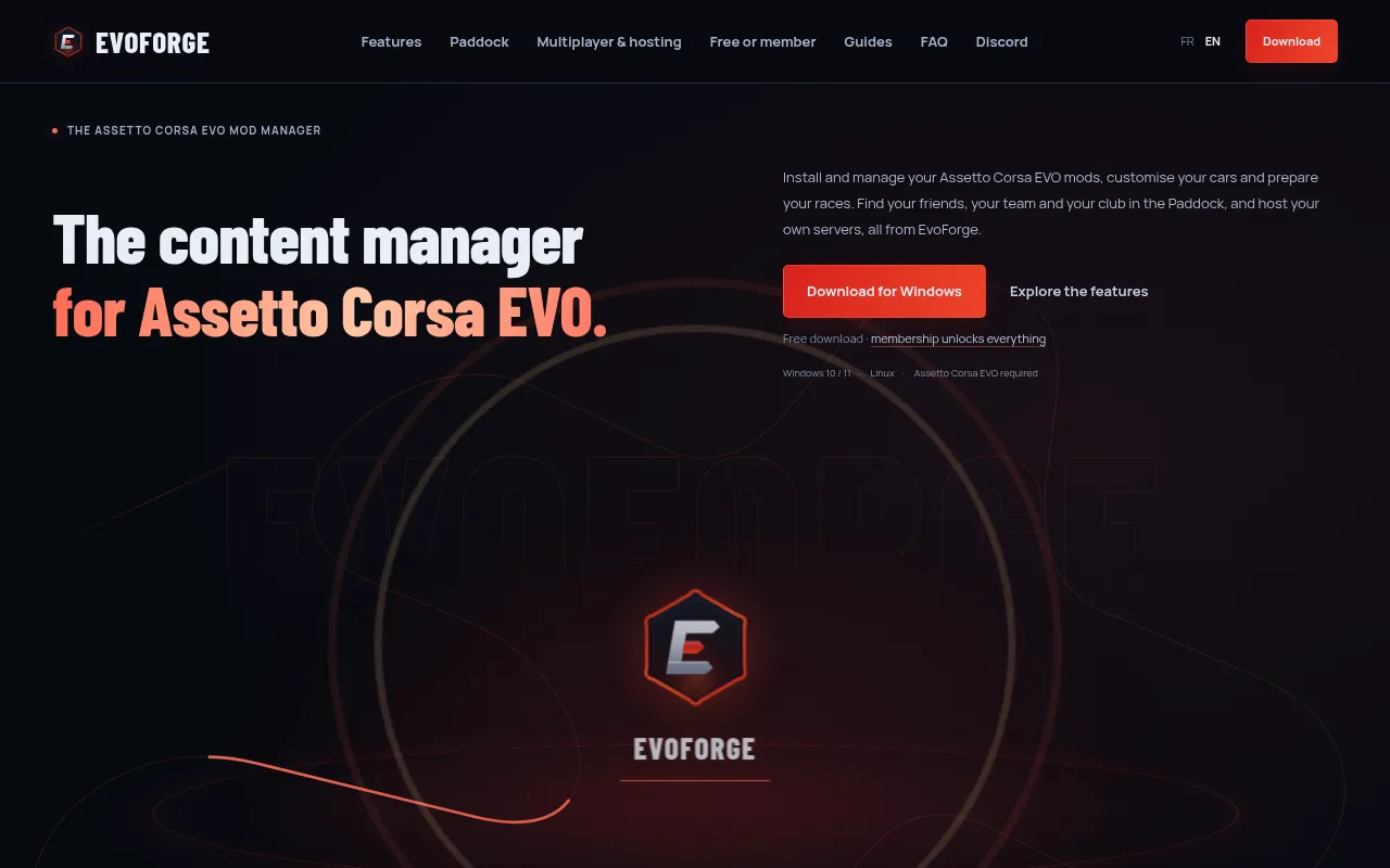 Screenshot of evoforge.fr