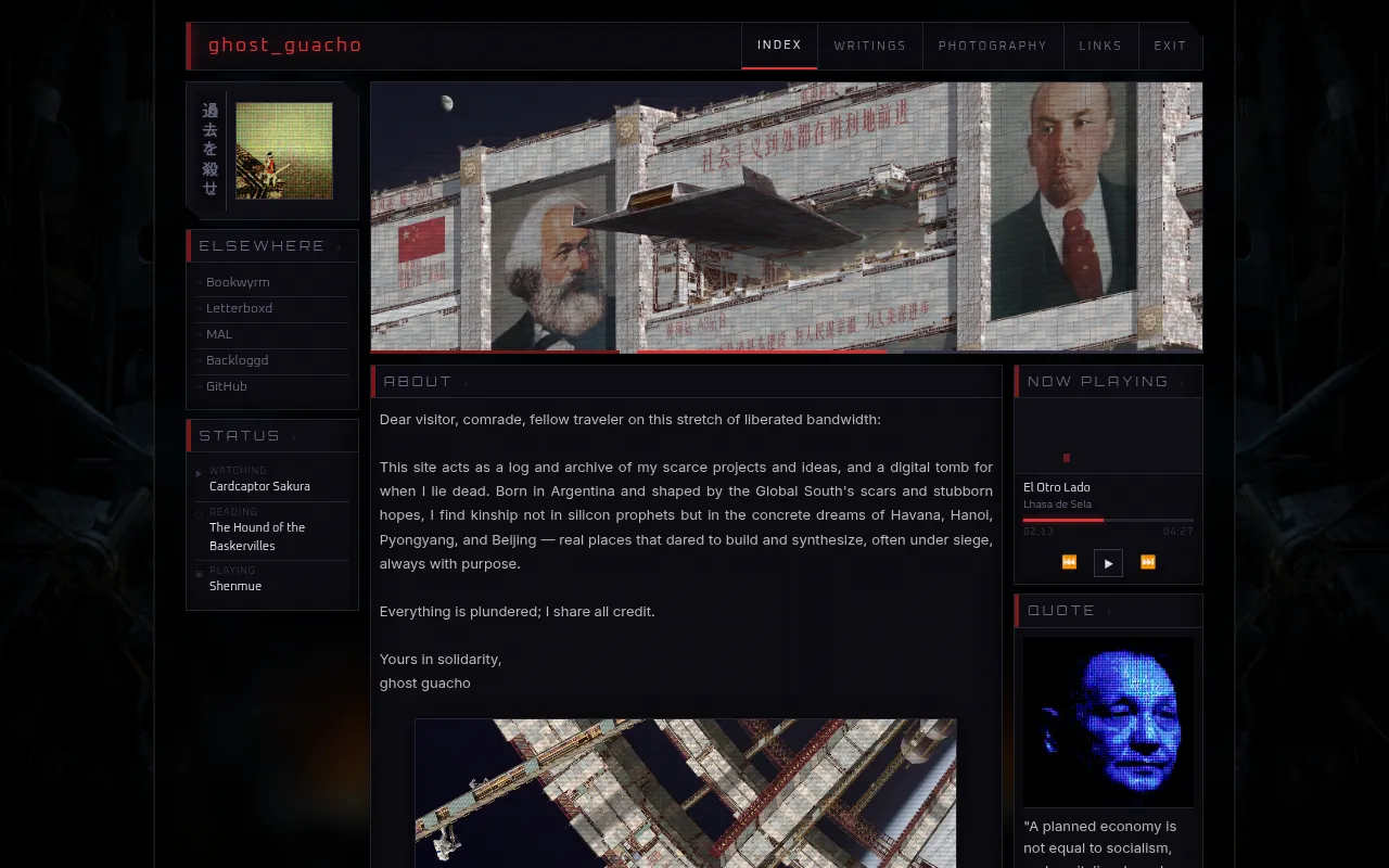 Screenshot of ghost-guacho.neocities.org
