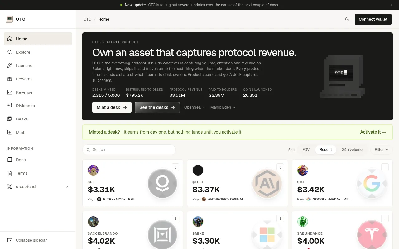Screenshot of otcdesks.cash