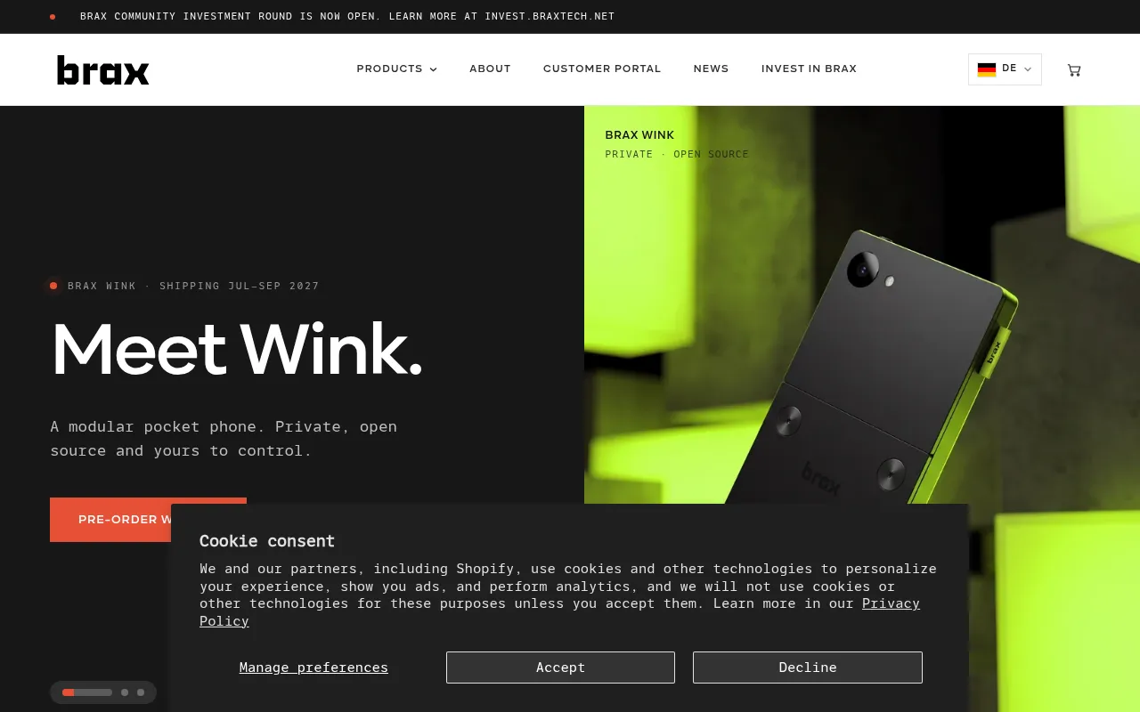 Screenshot of braxtech.net