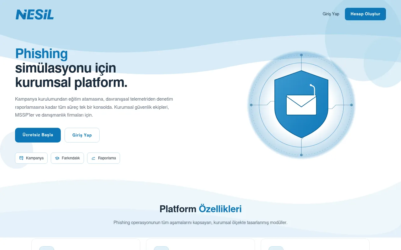 Screenshot of nesil.ai