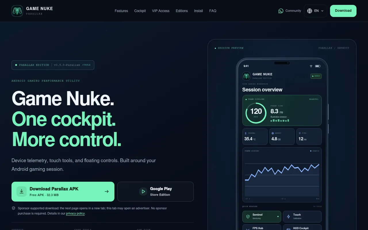 Screenshot of gamenukeofficial.com