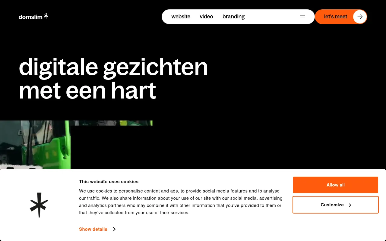 Screenshot of domslim.nl