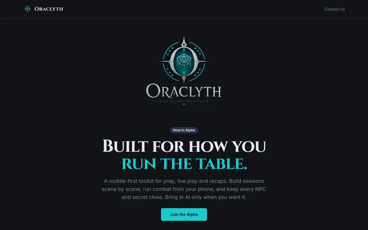 Screenshot of oraclyth.app
