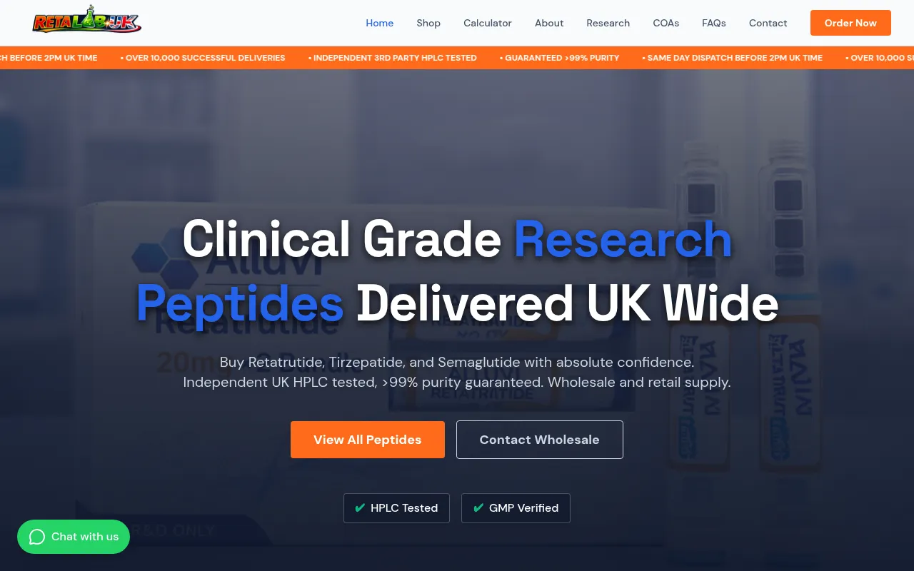 Screenshot of reta-lab.co.uk