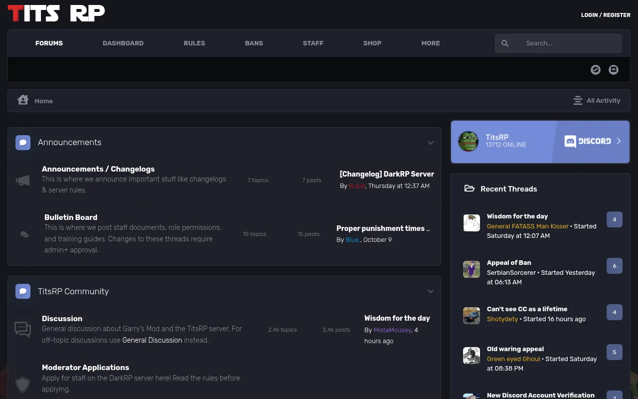 Screenshot of forums.titsrp.com