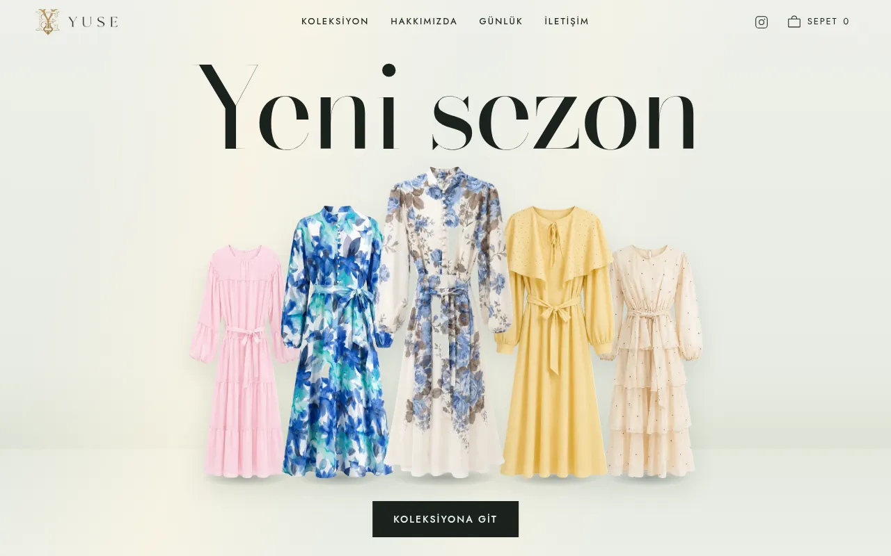Screenshot of yusecollection.com