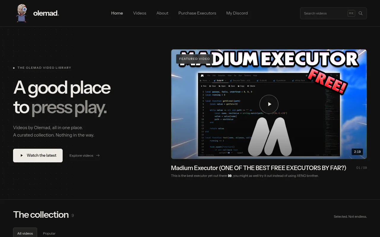 Screenshot of olemad.net
