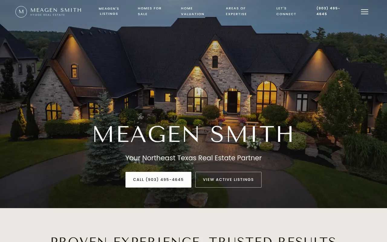 Screenshot of meagensmith.com