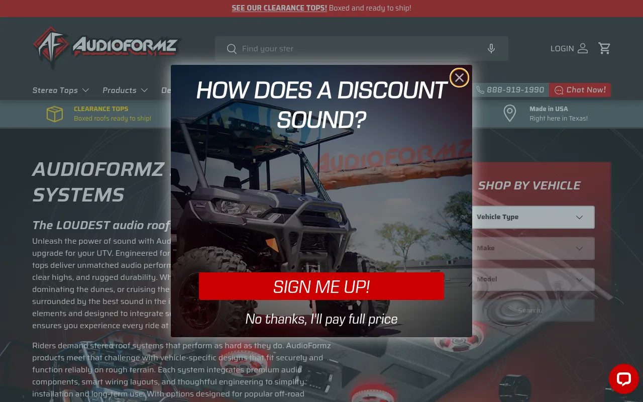 Screenshot of audioformz.com