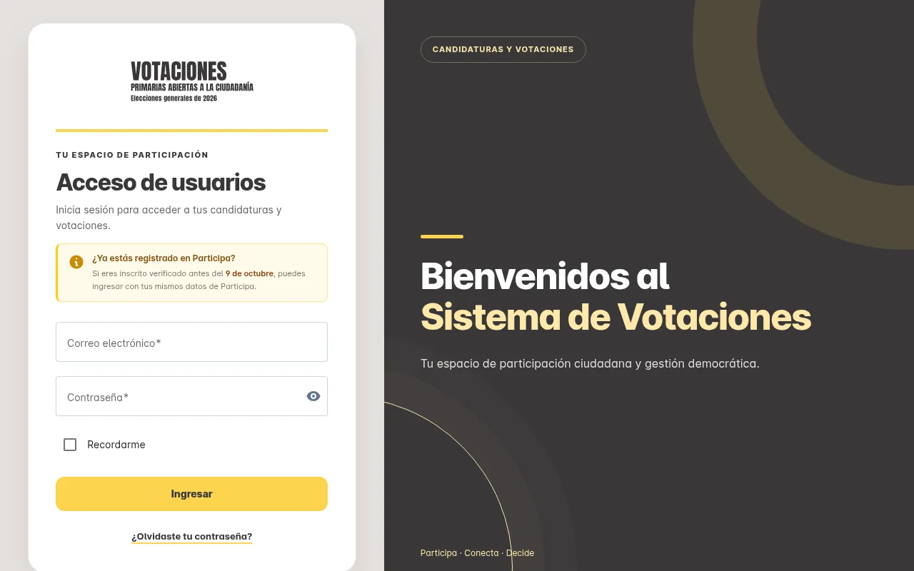Screenshot of votaciones.primarias.info
