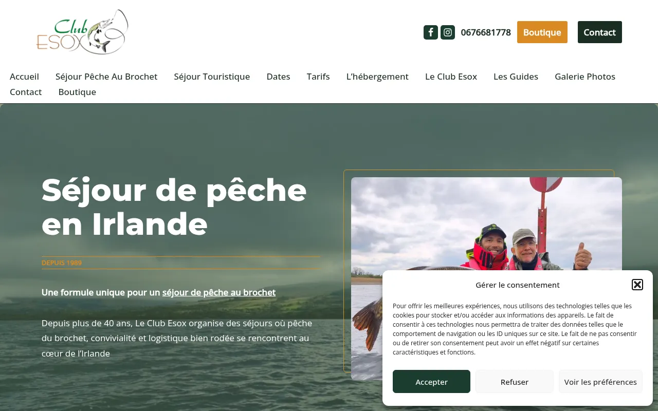 Screenshot of club-esox.com