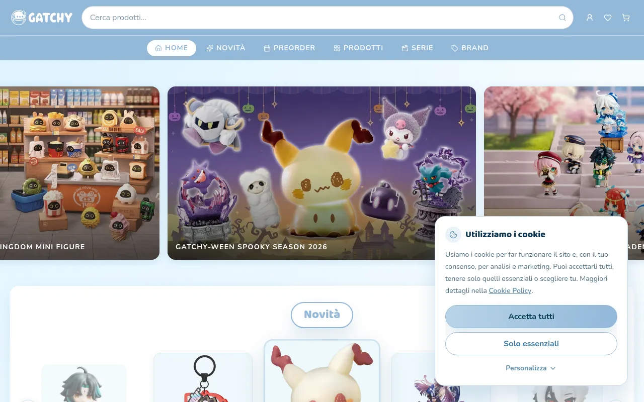 Screenshot of gatchyshop.it