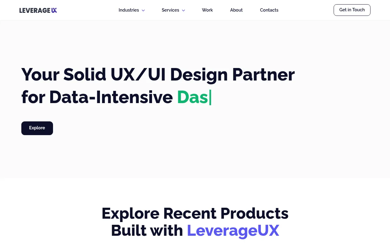Screenshot of leverageux.com
