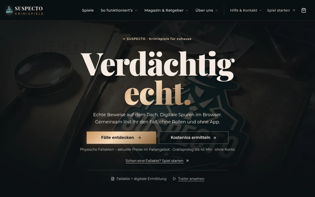 Screenshot of suspecto.net