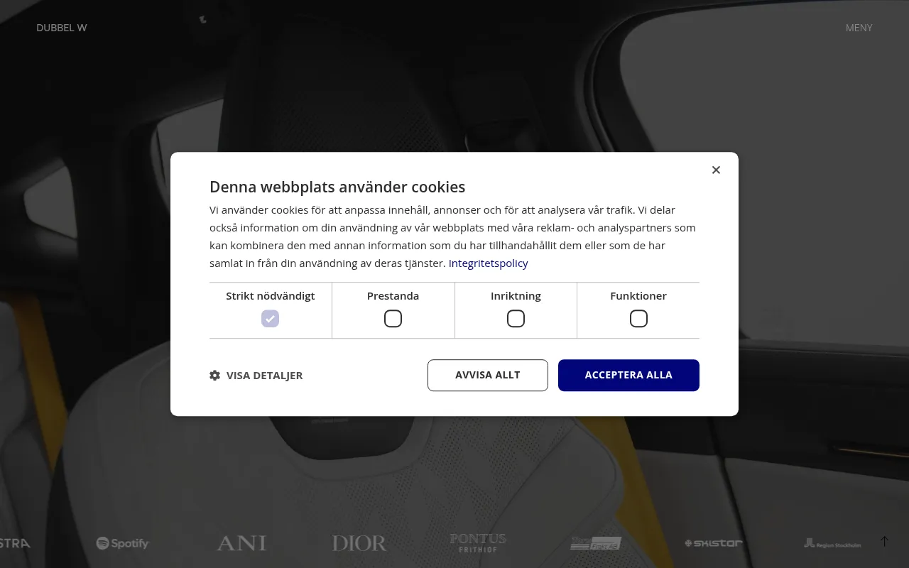 Screenshot of dubbelw.se