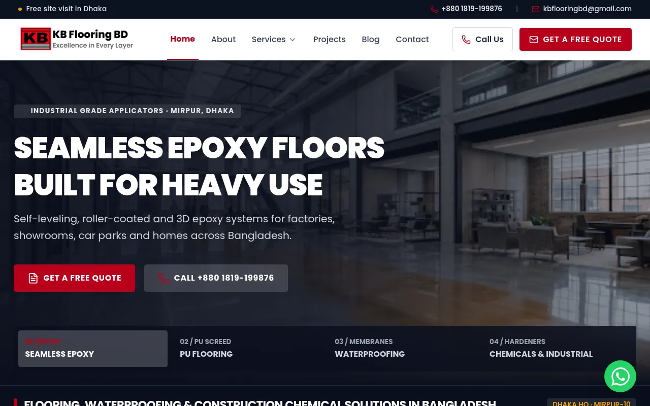 Screenshot of kbflooringbd.com