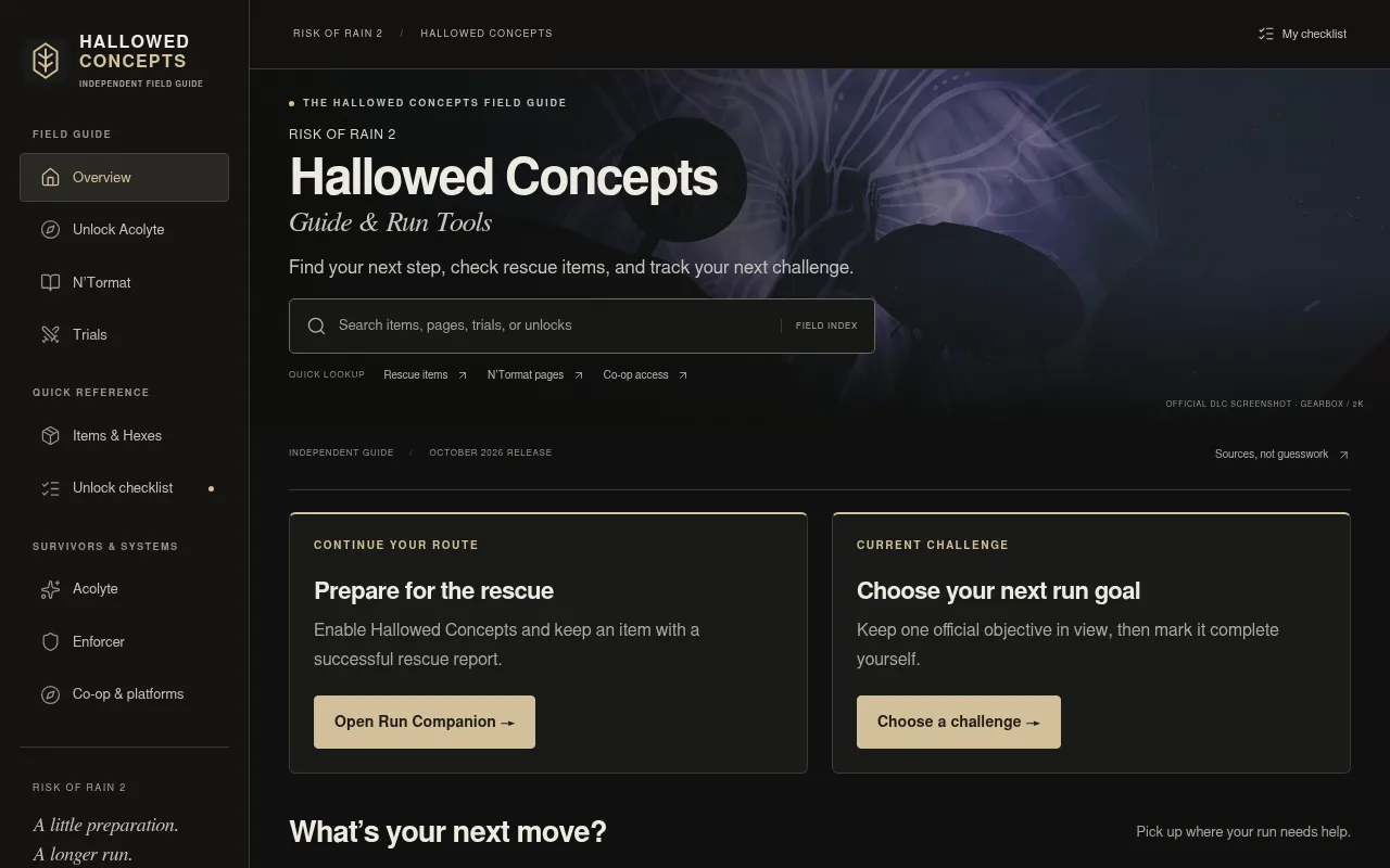 Screenshot of hallowedconcepts.com