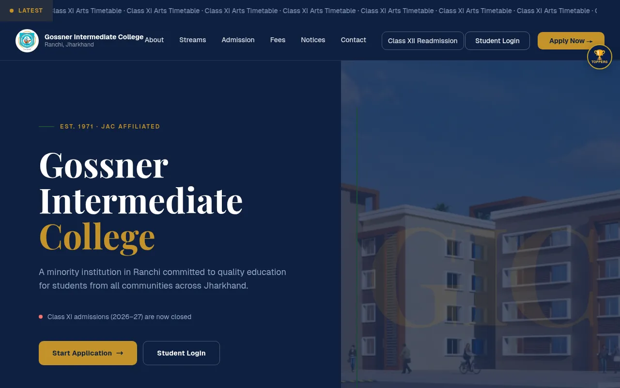Screenshot of gcraninter.org