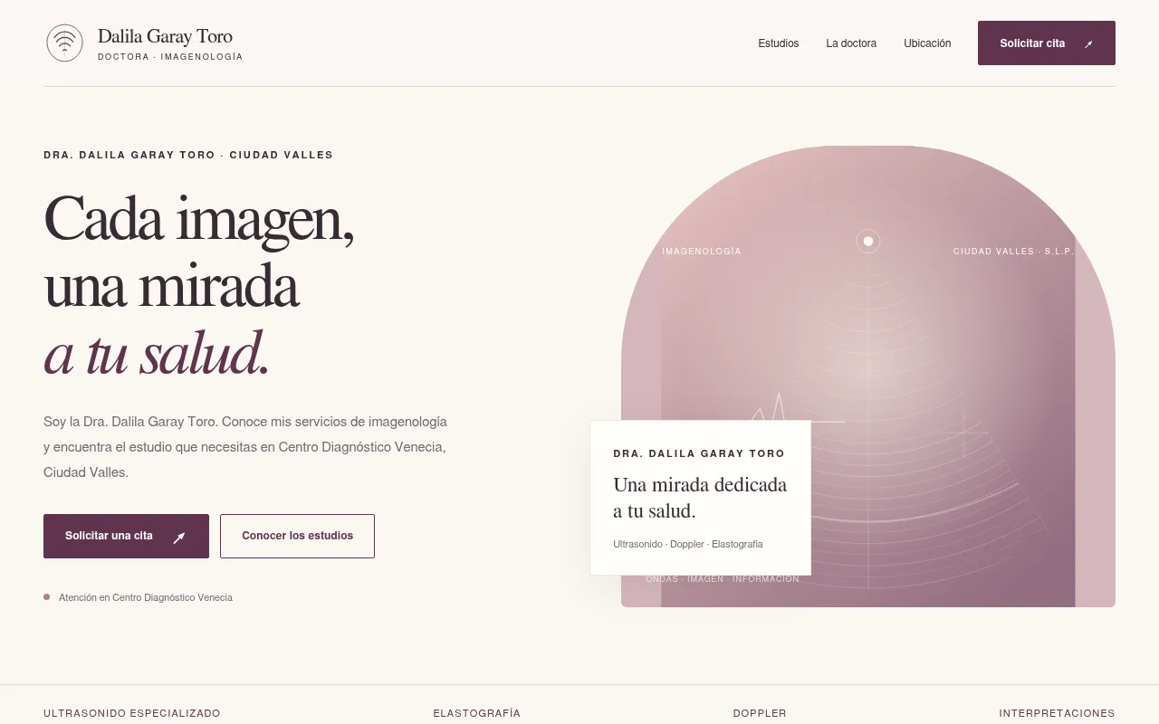 Screenshot of dalilagaray.com