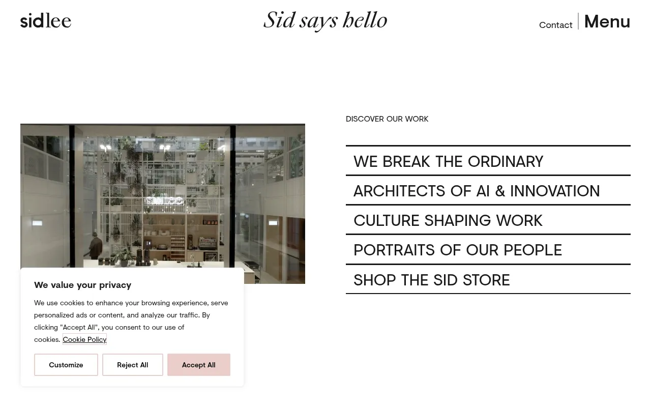 Screenshot of sidlee.com
