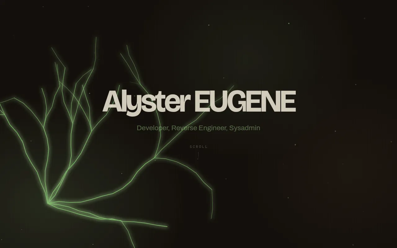 Screenshot of alyster.eu
