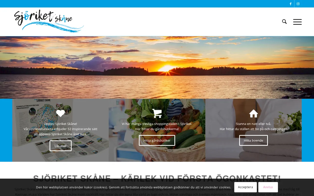 Screenshot of sjoriketskane.se