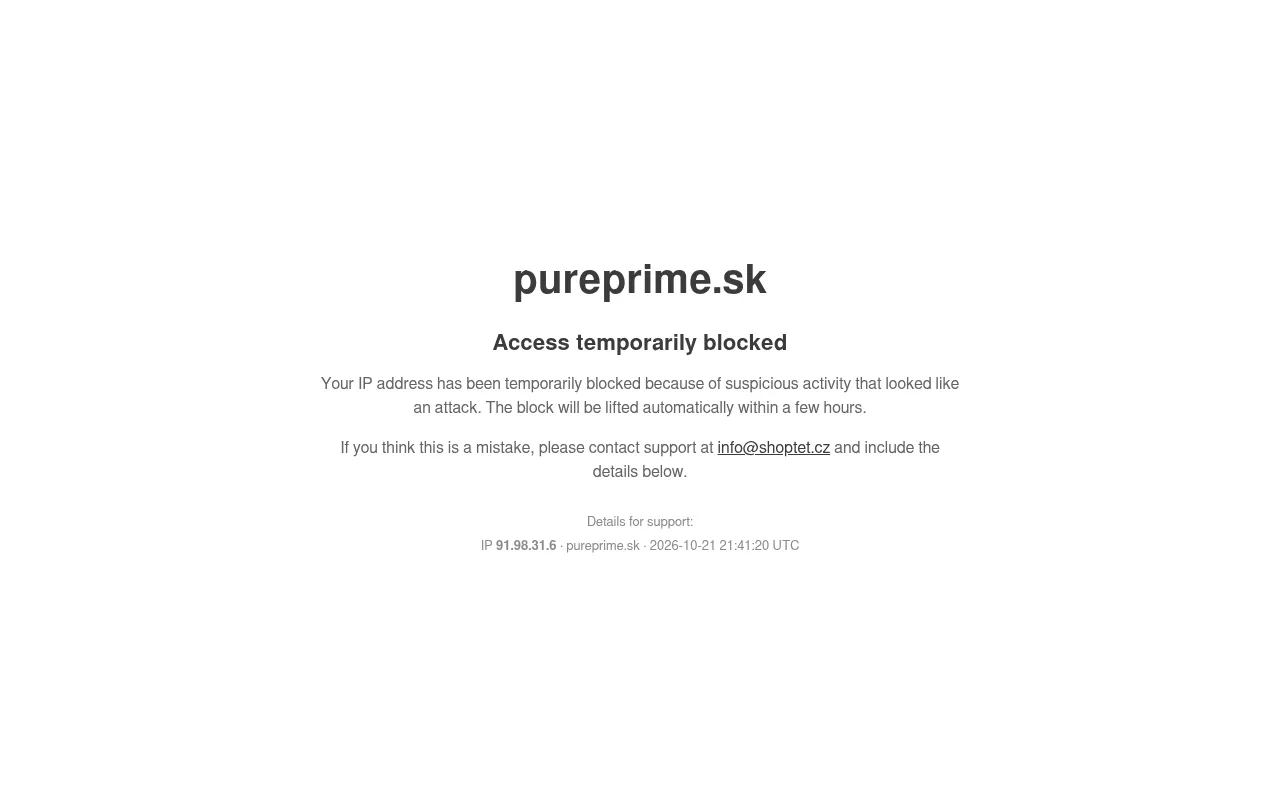 Screenshot of pureprime.sk