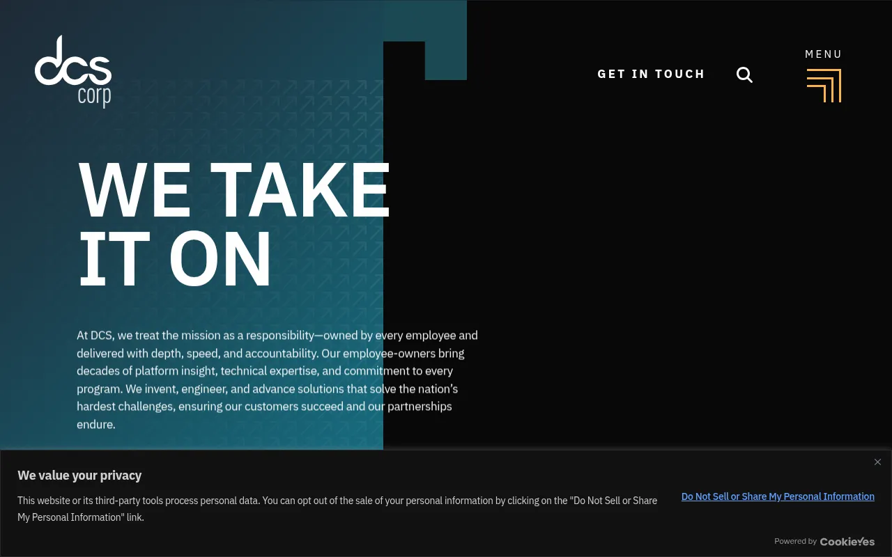 Screenshot of dcscorp.com