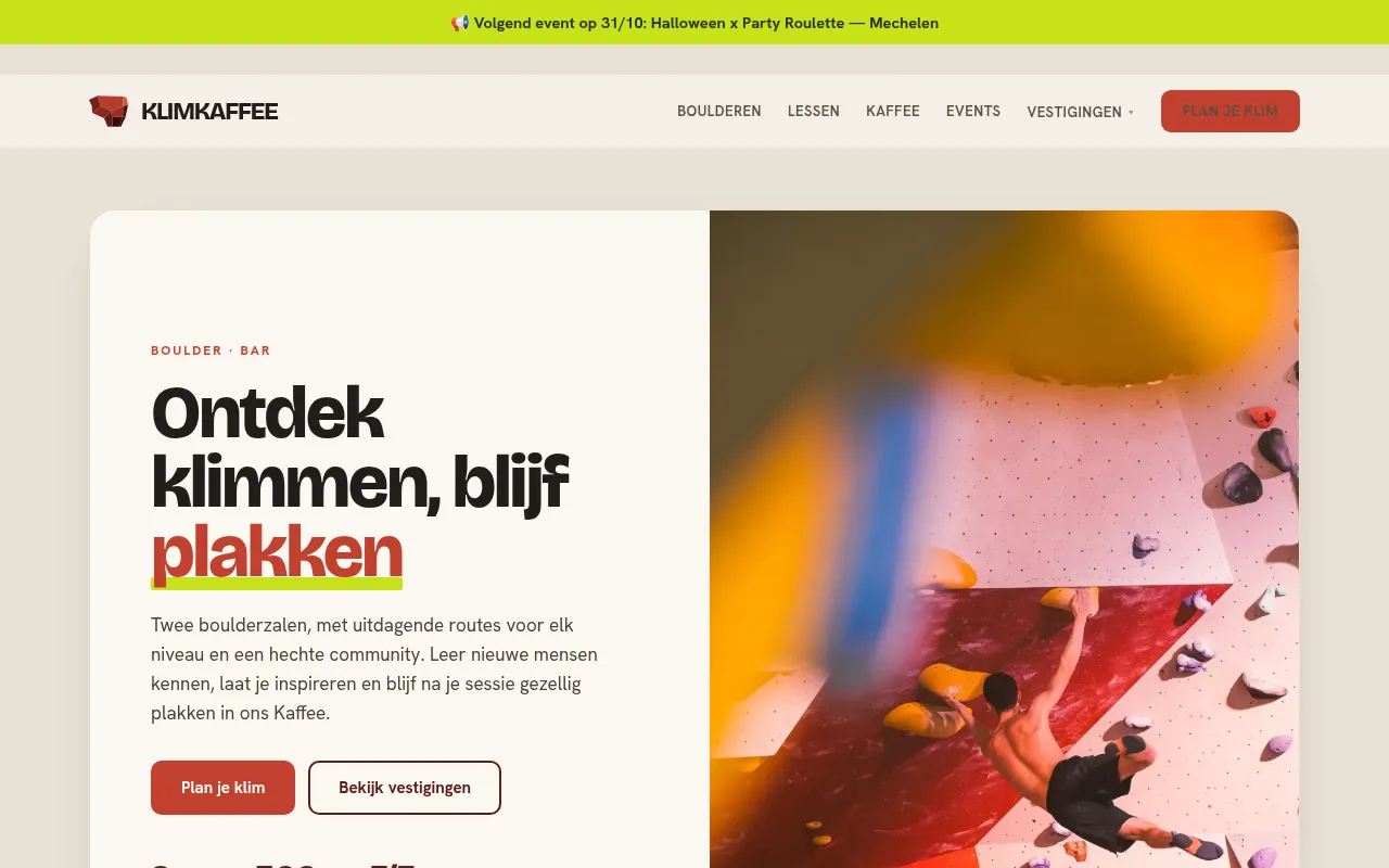 Screenshot of klim-kaffee.be