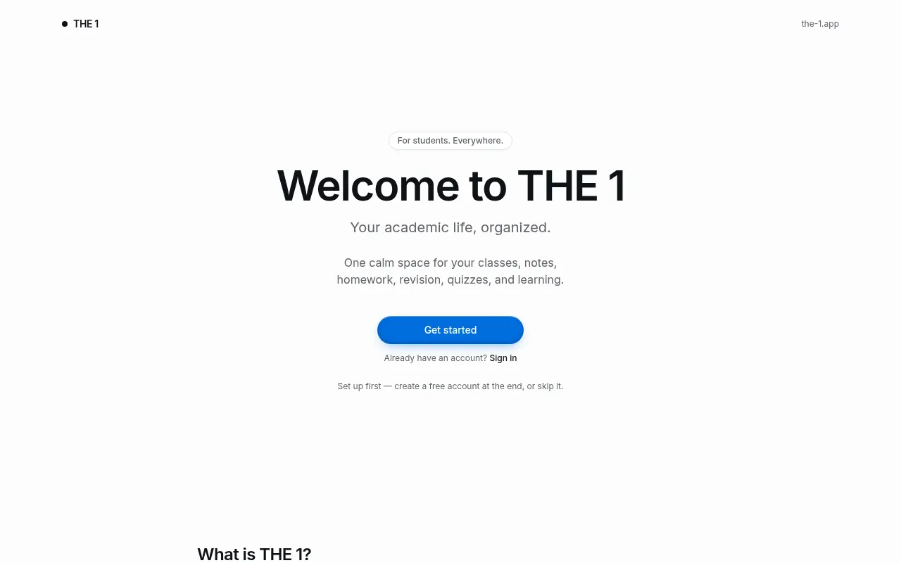 Screenshot of the-1.app