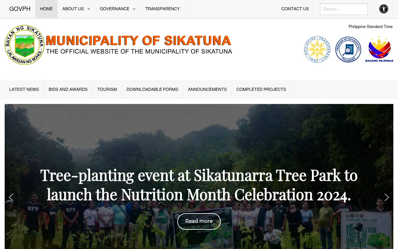 Screenshot of sikatuna.gov.ph