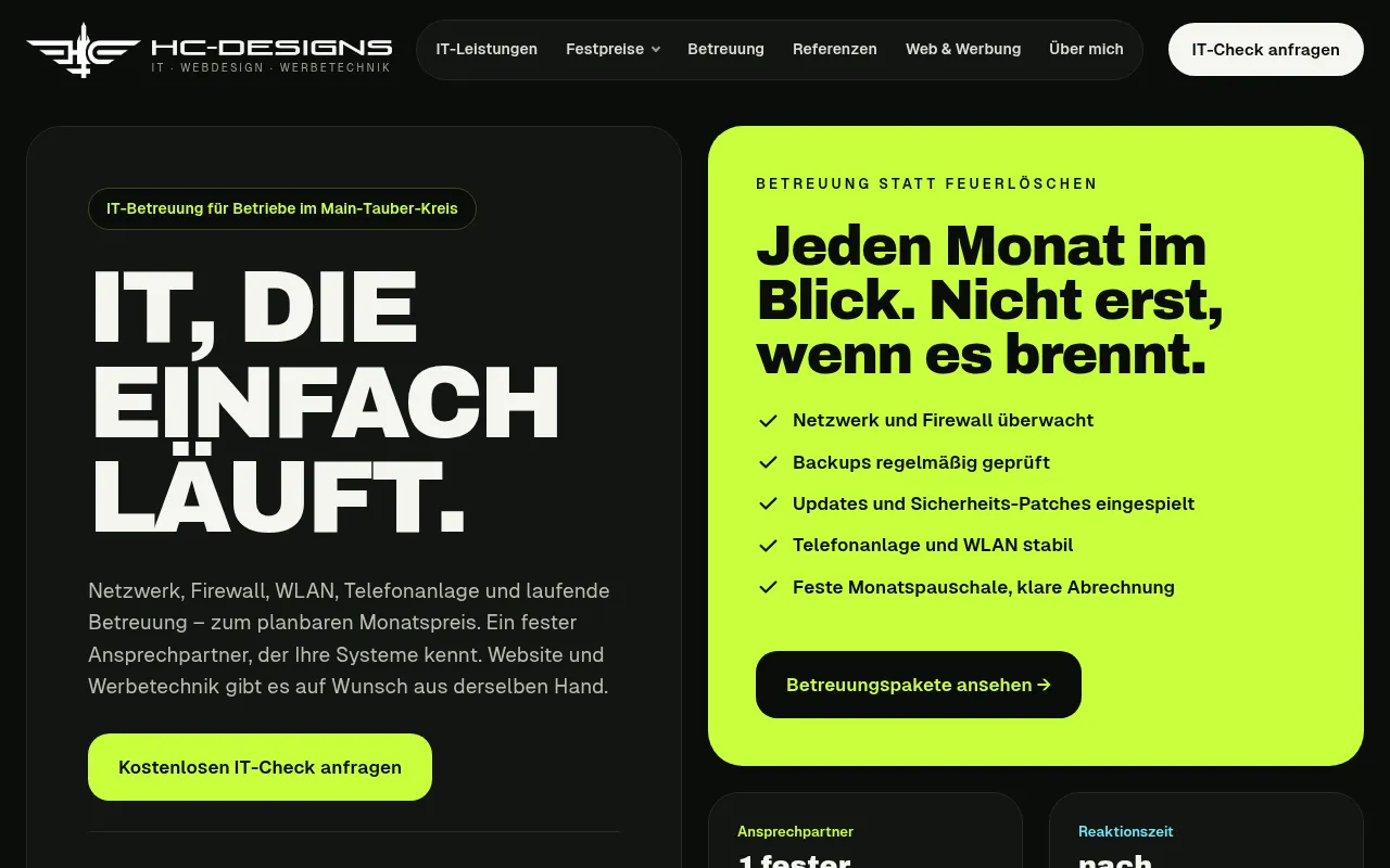 Screenshot of hc-designs.de