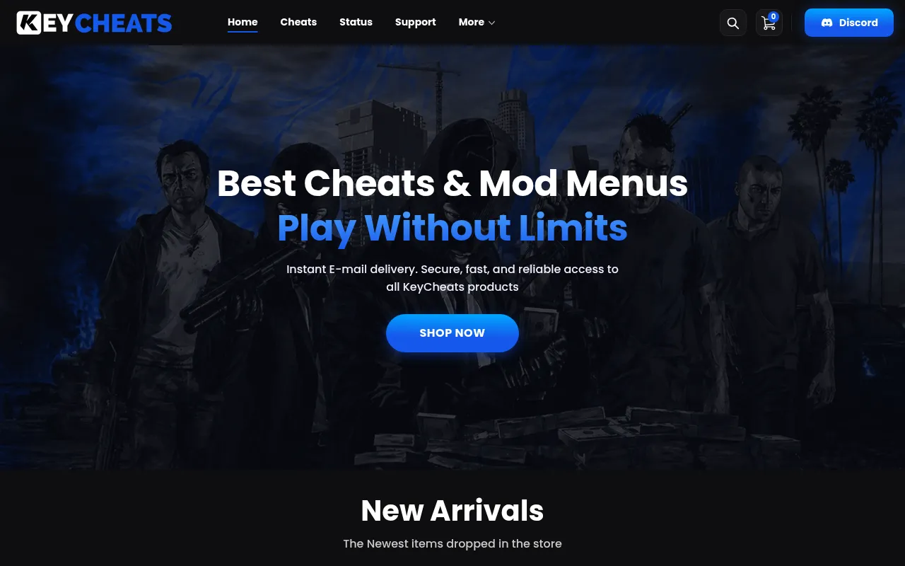 Screenshot of keycheats.com
