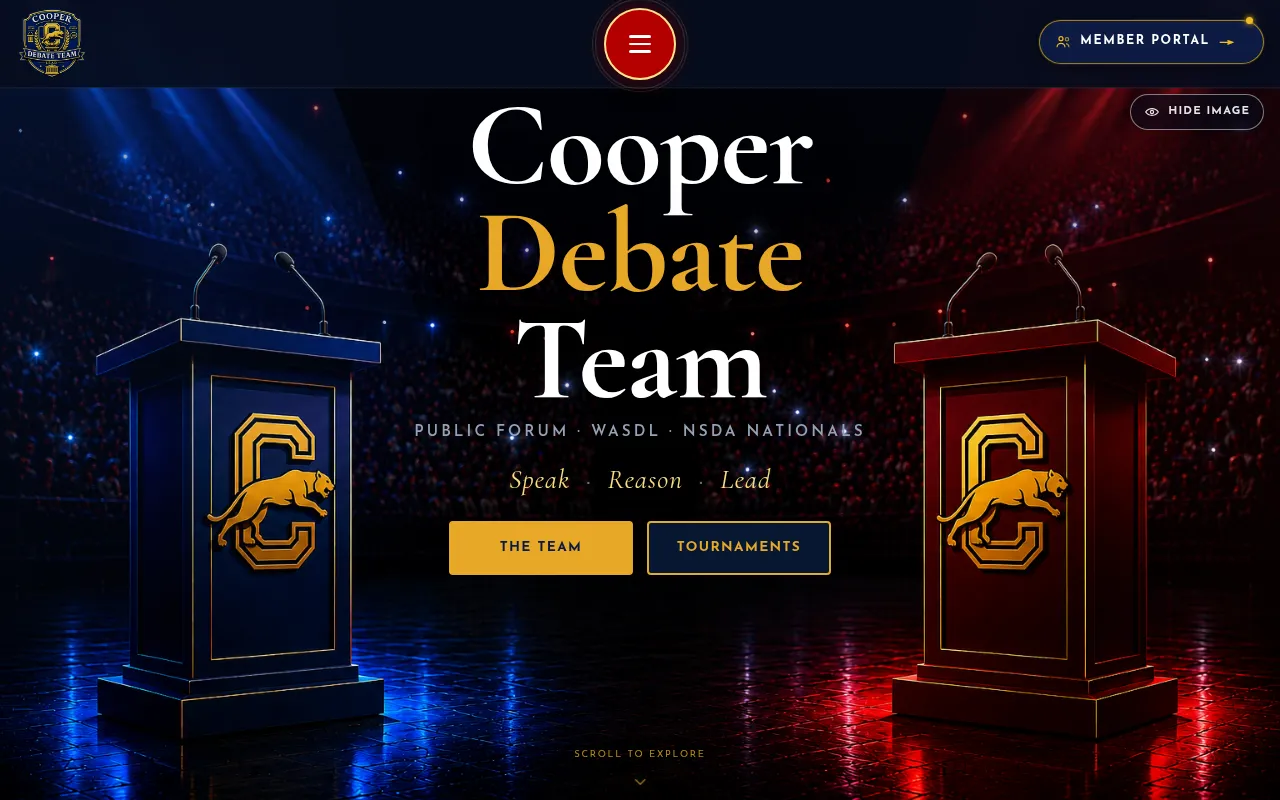 Screenshot of cooperdebateteam.com