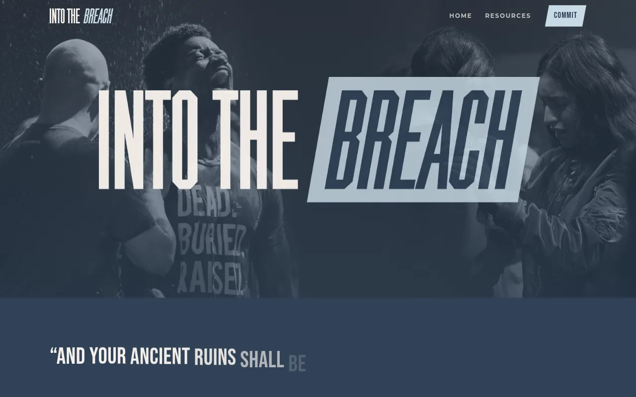 Screenshot of intothebreach.lakepointe.church