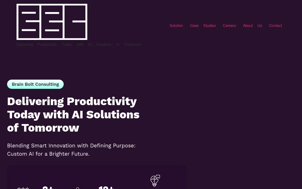 Screenshot of brainboltconsulting.com