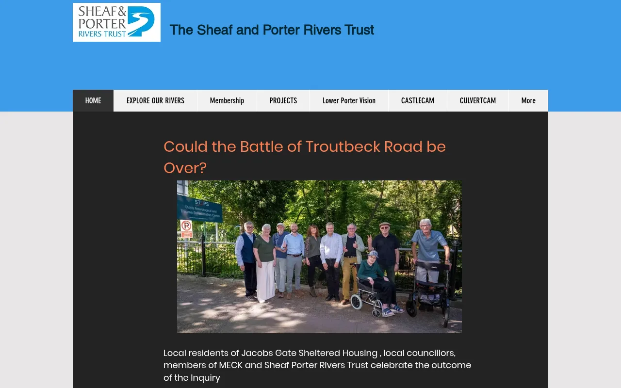Screenshot of sheafportertrust.org